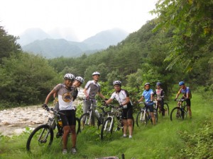 夏の穂高も自転車に最高です。